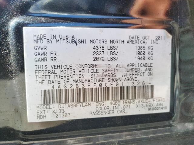 Photo 10 from auction – 2012 MITSUBISHI GALANT ES with VIN 4A32B3FF0CE011326