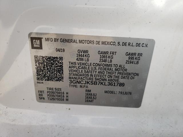 Photo 10 from auction – 2019 CHEVROLET TRAX LS with VIN 3GNCJKSB7KL361789
