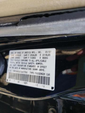 Photo 10 from auction – 2007 ACURA TL with VIN 19UUA66247A017741