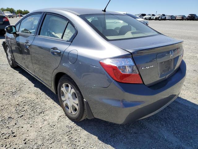 Photo 3 from auction – 2012 HONDA CIVIC HYBR with VIN JHMFB4F33CS003284