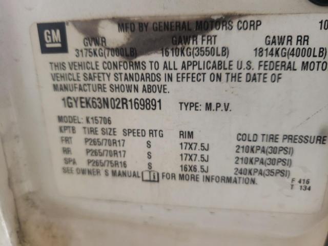 Photo 10 from auction – 2002 CADILLAC ESCALADE L with VIN 1GYEK63N02R169891