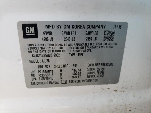 Photo 10 from auction – 2017 BUICK ENCORE SPO with VIN KL4CJ1SB5HB079982