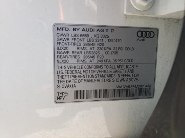Photo 10 from auction – 2018 AUDI Q7 PRESTIG with VIN WA1VABF74JD023434