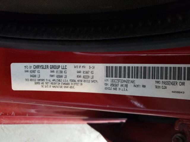 Photo 10 from auction – 2010 DODGE AVENGER R/ with VIN 1B3CC5FB3AN221401