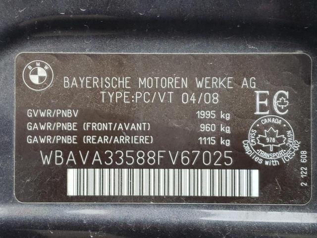 صورة رقم 10 من المزاد - 2008 BMW 328 I مع VIN WBAVA33588FV67025