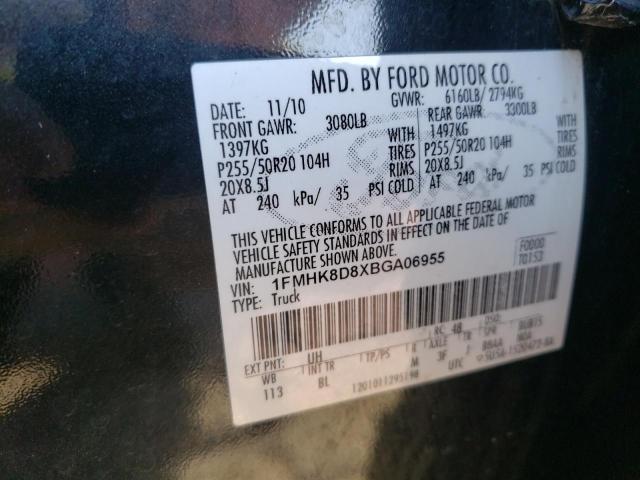 Photo 10 from auction – 2011 FORD EXPLORER X with VIN 1FMHK8D8XBGA06955