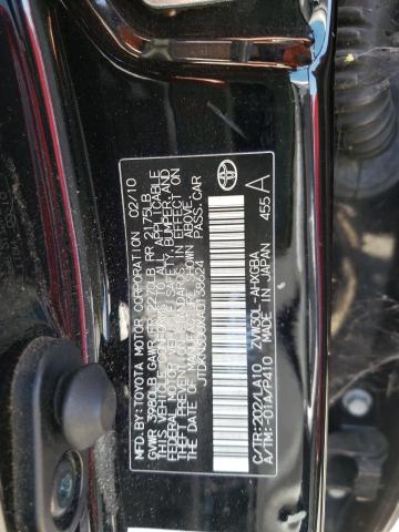 Photo 10 from auction – 2010 TOYOTA PRIUS with VIN JTDKN3DUXA0138624