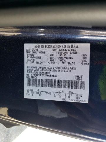 Photo 10 from auction – 2002 FORD F150 with VIN 1FTRX17232NA98530