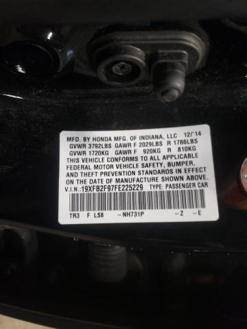 Photo 10 from auction – 2015 HONDA CIVIC EXL with VIN 19XFB2F97FE225229