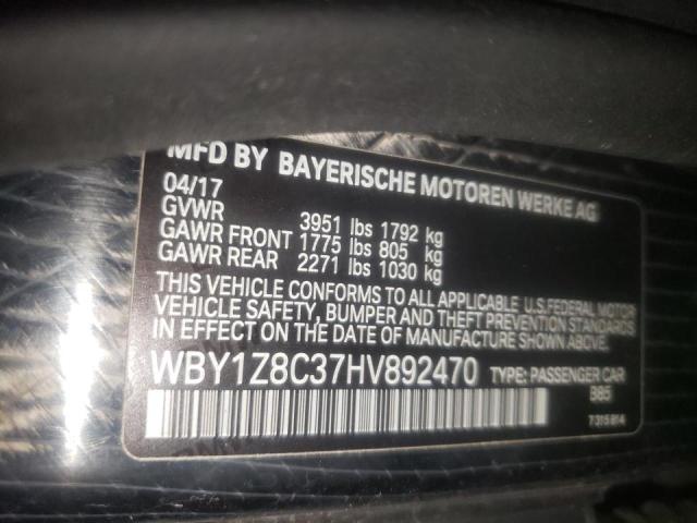 Photo 10 from auction – 2017 BMW I3 REX with VIN WBY1Z8C37HV892470