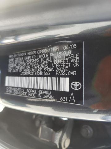 Photo 10 from auction – 2008 TOYOTA YARIS with VIN JTDBT923181281663
