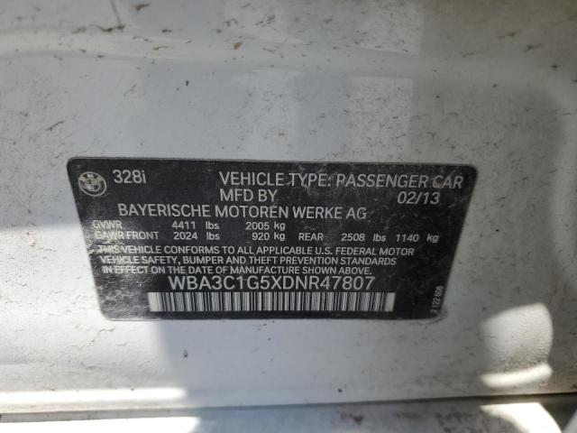 Photo 10 from auction – 2013 BMW 328 I SULE with VIN WBA3C1G5XDNR47807