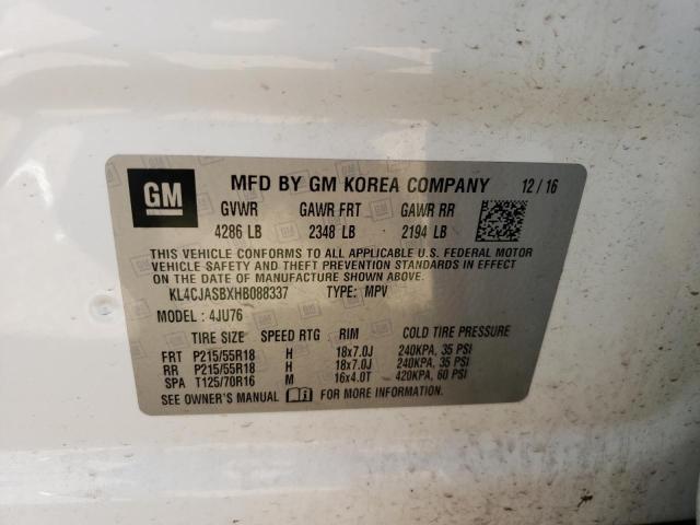 Photo 10 from auction – 2017 BUICK ENCORE PRE with VIN KL4CJASBXHB088337