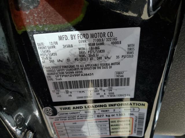 Photo 10 from auction – 2009 FORD F150 SUPER with VIN 1FTPW12V99FA38431