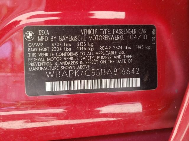 Photo 10 from auction – 2011 BMW 328I with VIN WBAPK7C55BA816642