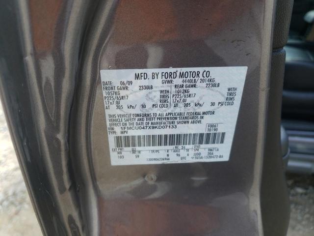 Photo 10 from auction – 2009 FORD ESCAPE with VIN 1FMCU047X9KD07133