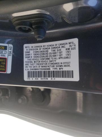 Photo 10 from auction – 2016 HONDA CR-V EXL with VIN 2HKRM4H72GH660686