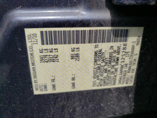 Photo 10 from auction – 2011 NISSAN ALTIMA BAS with VIN 1N4AL2APXBC125288