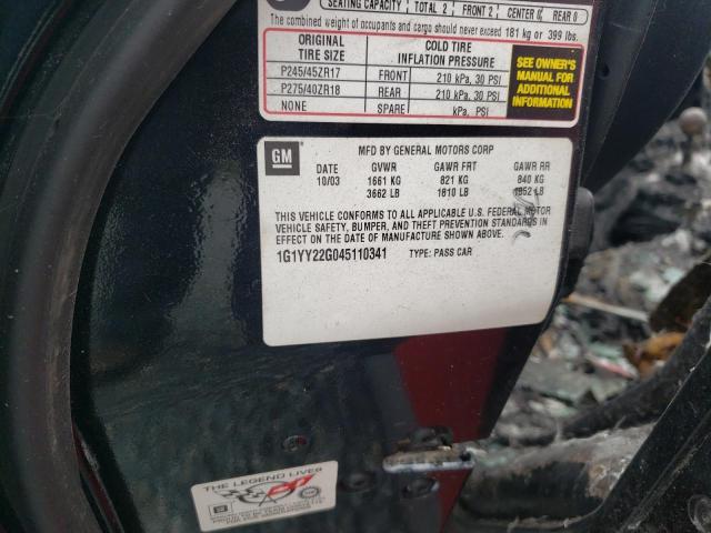 صورة رقم 10 من المزاد - 2004 CHEVROLET CORVETTE مع VIN 1G1YY22G045110341
