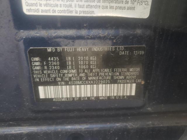 Photo 10 from auction – 2010 SUBARU LEGACY 2.5 with VIN 4S3BMCC6XA3229025
