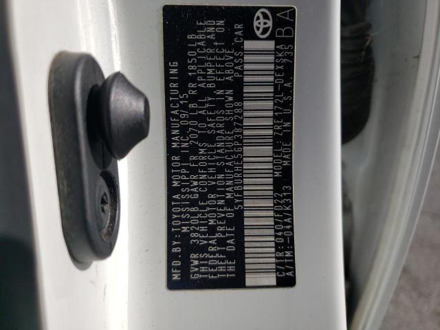 Photo 10 from auction – 2016 TOYOTA COROLLA L with VIN 5YFBURHE5GP387288