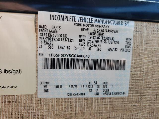 Photo 10 from auction – 2016 WINNEBAGO MOTORHOME with VIN 1F65F5DY8G0A00648