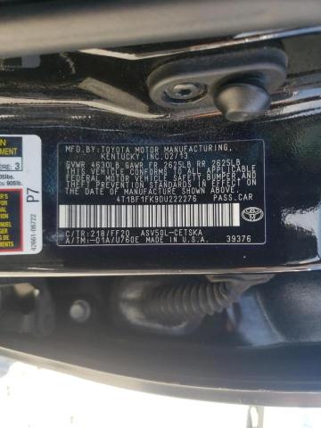 Photo 10 from auction – 2013 TOYOTA CAMRY L with VIN 4T1BF1FK9DU222276