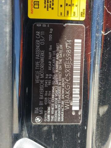 Photo 10 from auction – 2011 BMW 335 I with VIN WBAKG7C5XBE598914