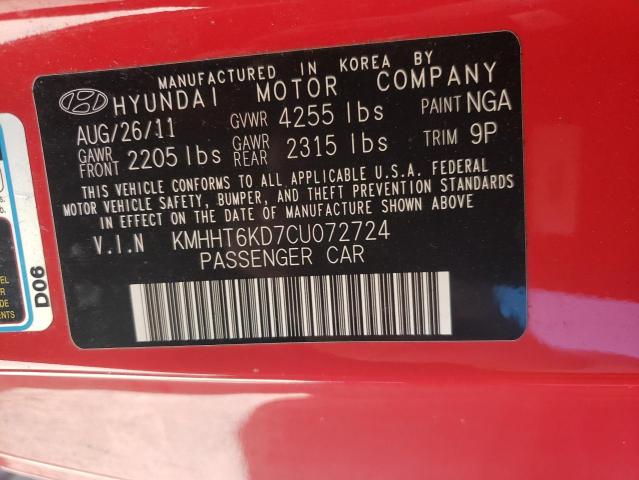 Photo 10 from auction – 2012 HYUNDAI GENESIS CO with VIN KMHHT6KD7CU072724