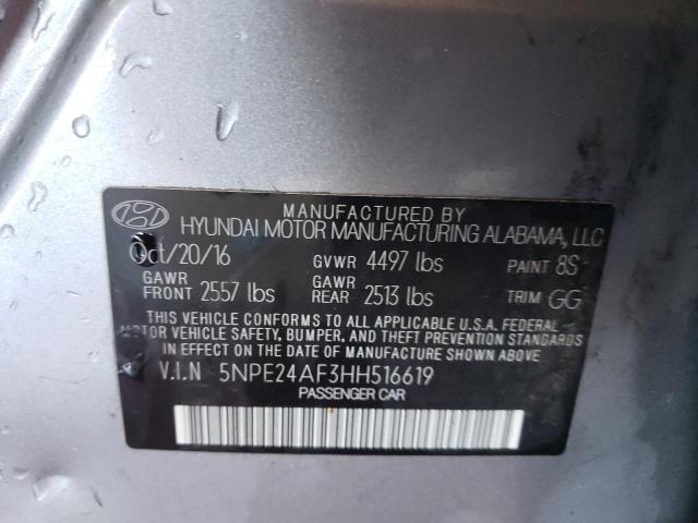Photo 10 from auction – 2017 HYUNDAI SONATA SE with VIN 5NPE24AF3HH516619