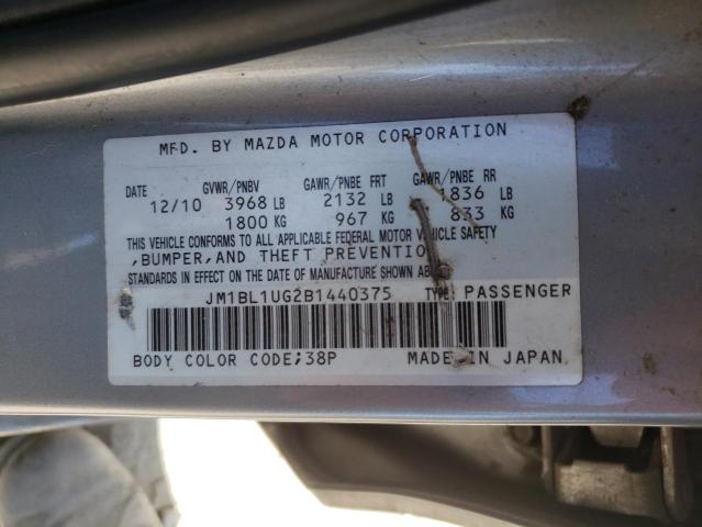 Photo 10 from auction – 2011 MAZDA 3 with VIN JM1BL1UG2B1440375