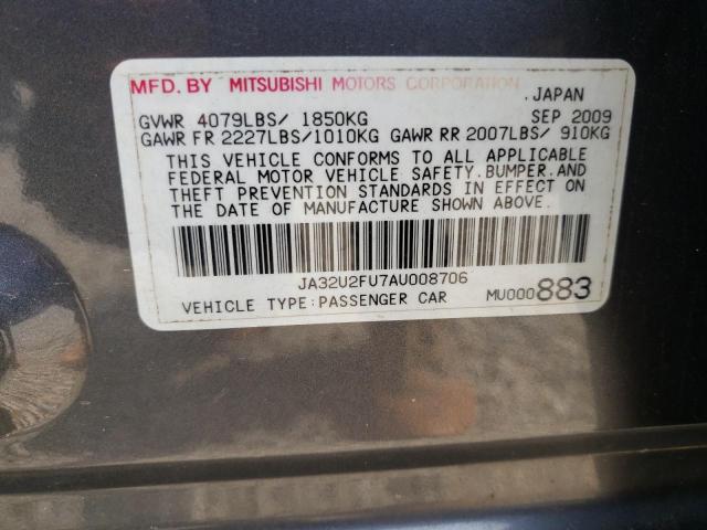 Photo 10 from auction – 2010 MITSUBISHI LANCER ES/ with VIN JA32U2FU7AU008706