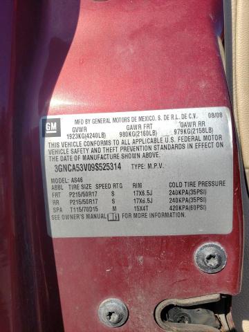 Photo 10 from auction – 2009 CHEVROLET HHR LT with VIN 3GNCA53V09S525314