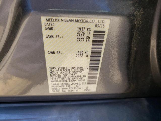 Photo 10 from auction – 2016 NISSAN ALTIMA 2.5 with VIN 1N4AL3APXGC204151