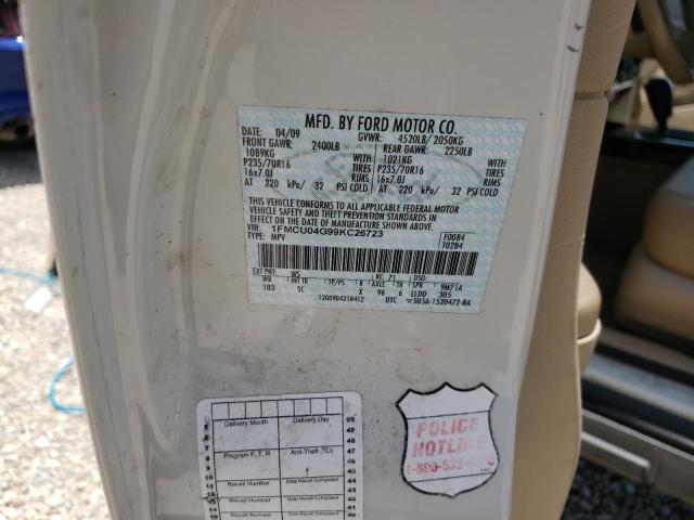 Photo 10 from auction – 2009 FORD ESCAPE LIM with VIN 1FMCU04G99KC26723