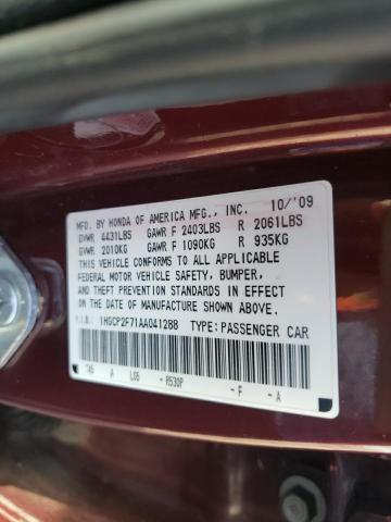 Photo 10 from auction – 2010 HONDA ACCORD EX with VIN 1HGCP2F71AA041288