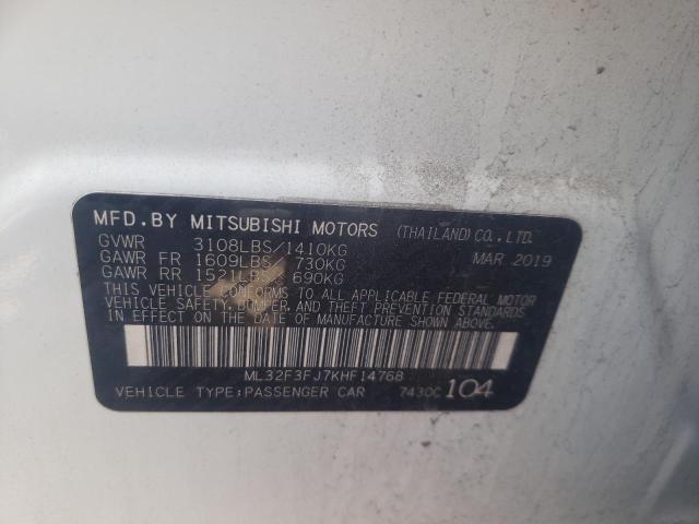 Photo 10 from auction – 2019 MITSUBISHI MIRAGE G4 with VIN ML32F3FJ7KHF14768