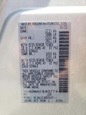 Foto 10 de la subasta – 2014 NISSAN PATHFINDER con VIN 5N1AR2MN4EC640774