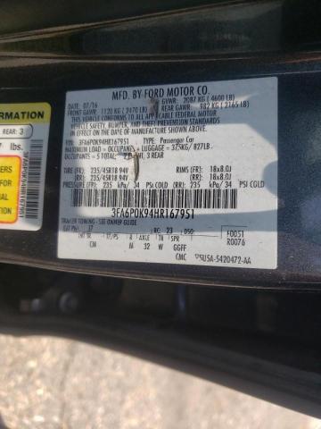 Photo 10 from auction – 2017 FORD FUSION TIT with VIN 3FA6P0K94HR167951