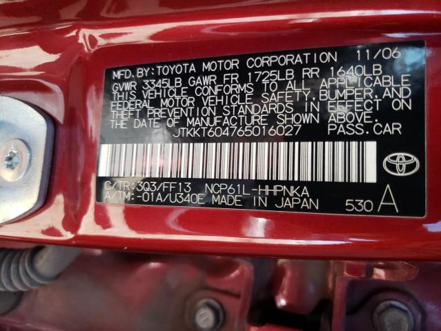 Photo 10 from auction – 2006 TOYOTA SCION XA with VIN JTKKT604765016027