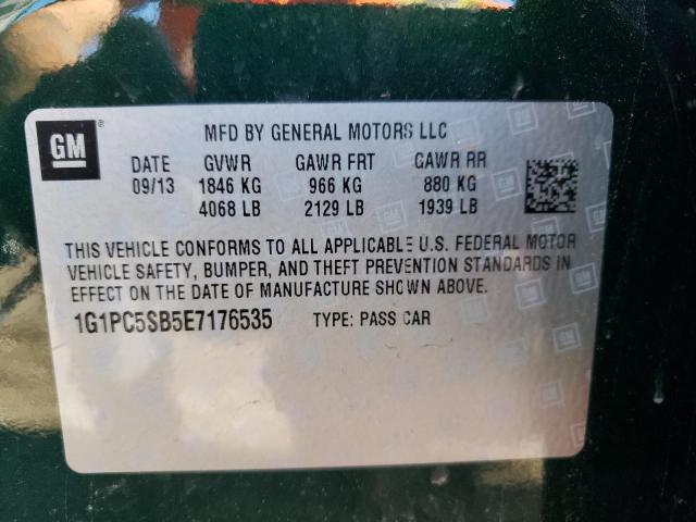 Photo 10 from auction – 2014 CHEVROLET CRUZE LT with VIN 1G1PC5SB5E7176535