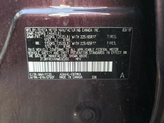Photo 10 from auction – 2017 TOYOTA RAV4 XLE with VIN 2T3RFREVXHW630260