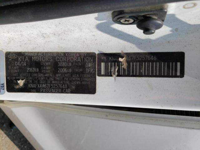 Photo 10 from auction – 2015 KIA FORTE LX with VIN KNAFX4A67F5257648
