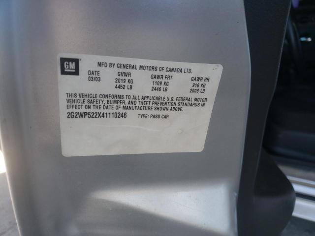 Photo 10 from auction – 2004 PONTIAC GRAND PRIX with VIN 2G2WP522X41110246