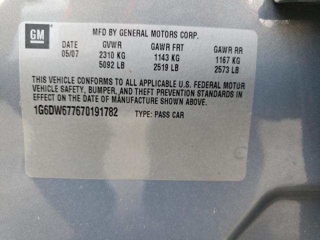 Foto 10 de la subasta – 2007 CADILLAC STS con VIN 1G6DW677670191782