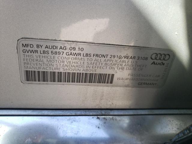 Photo 10 from auction – 2011 AUDI A8 L QUATT with VIN WAURVAFD2BN005468