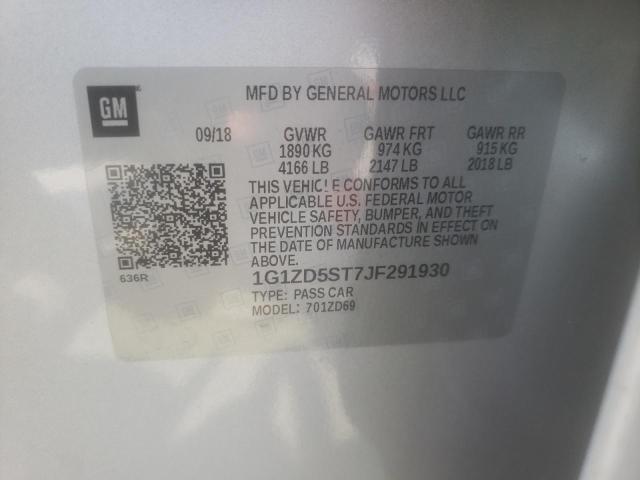 Photo 10 from auction – 2018 CHEVROLET MALIBU LT with VIN 1G1ZD5ST7JF291930