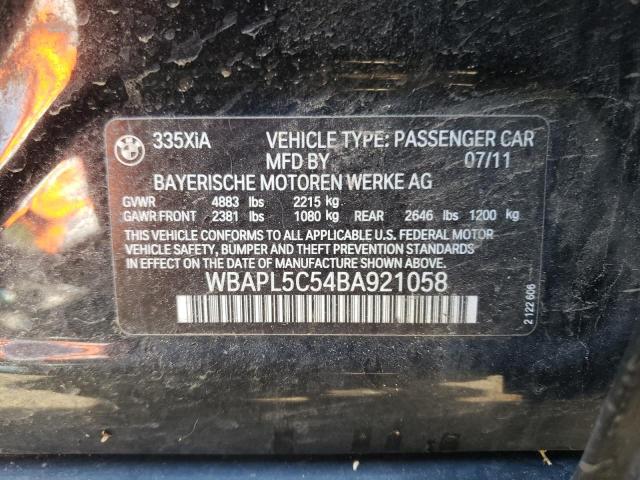 Photo 10 from auction – 2011 BMW 335 XI with VIN WBAPL5C54BA921058
