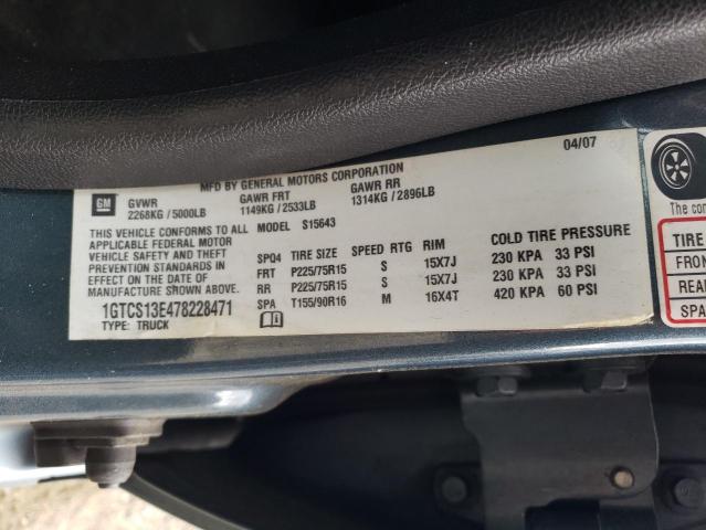 Photo 10 from auction – 2007 GMC CANYON with VIN 1GTCS13E478228471