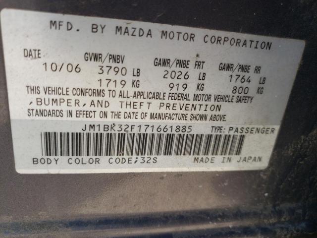Photo 10 from auction – 2007 MAZDA 3 I with VIN JM1BK32F171661885